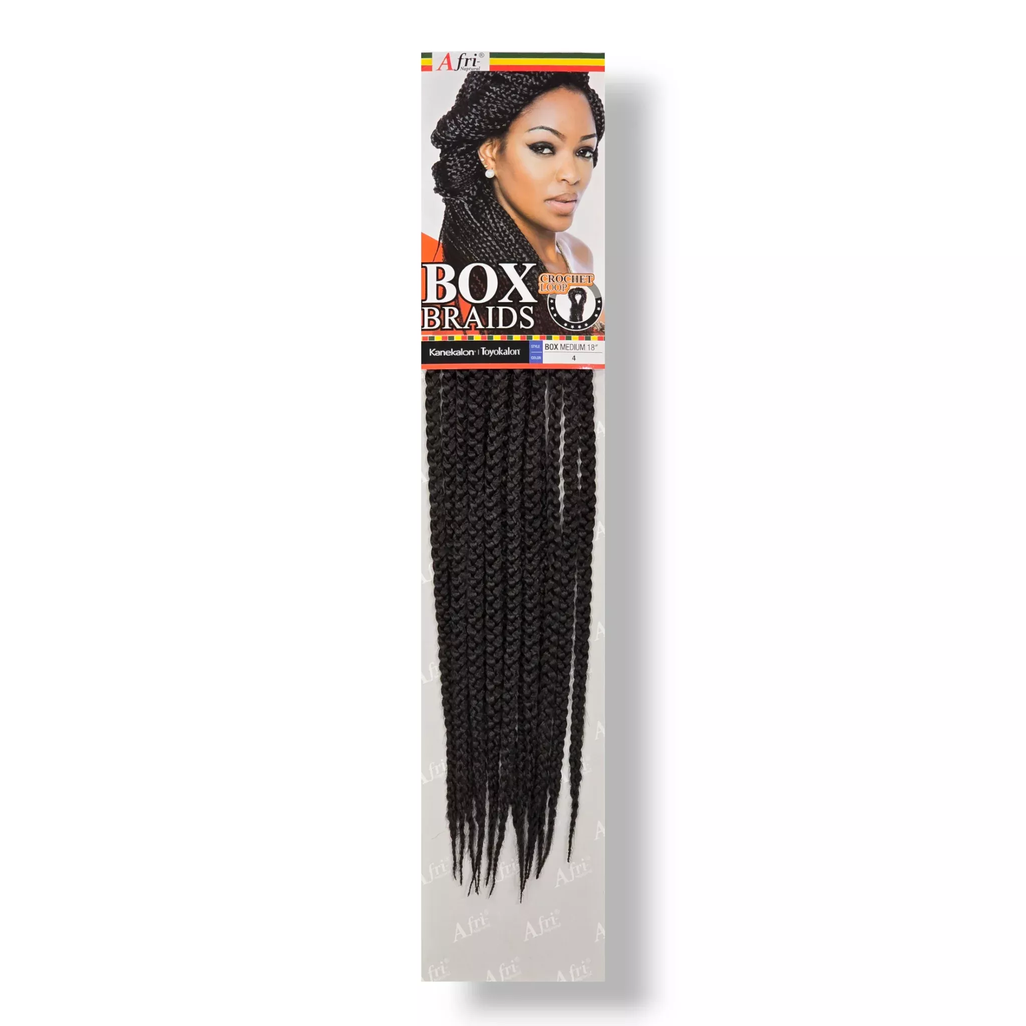 (18") Afri-Naptural Crochet Medium Box Braid