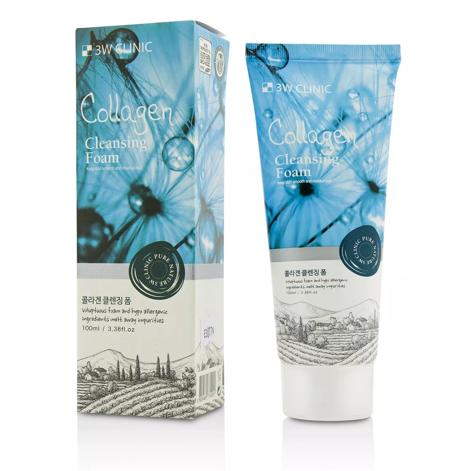3W Clinic Cleansing Foam - Collagen100ml/3.38oz