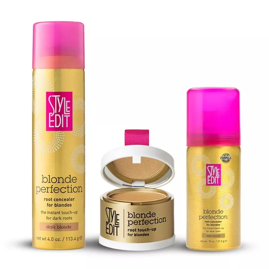 Blonde Perfection Root Concealer Spray and Powder Trio (Full & Travel Size Spray)