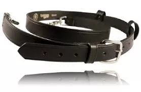 Boston Leather Fireman's Radio Strap- Black XLarge