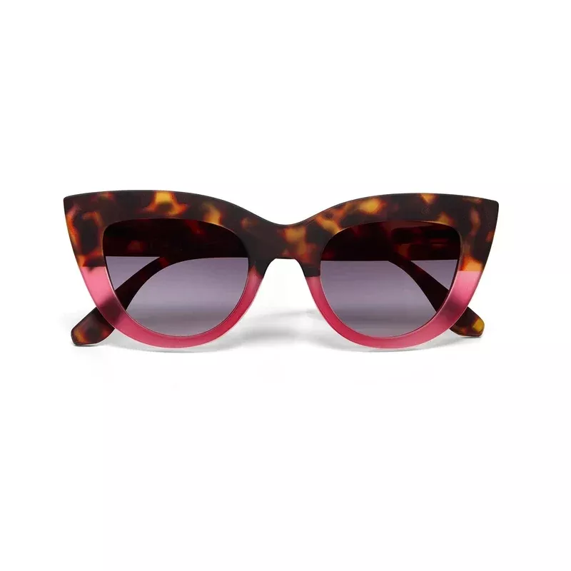 CLAUDIA CAT EYE SUNGLASSES - Havana Pink