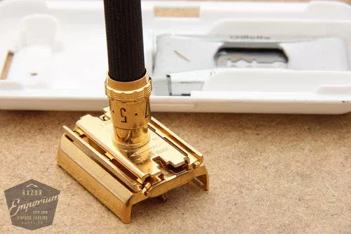 Gillette 1969 Gold Super Adjustable / Super 109 Safety Razor – Long Handle