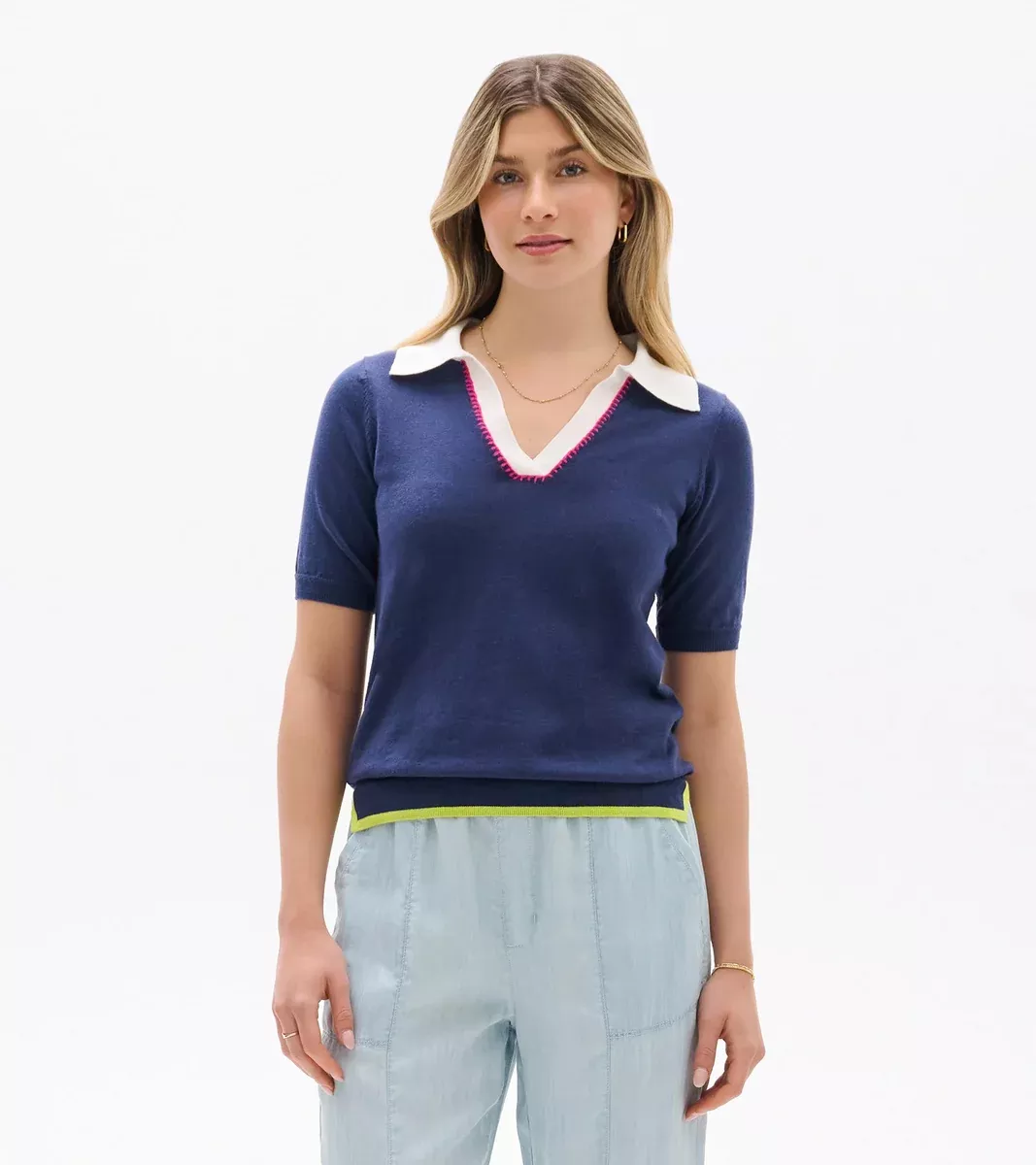 Hatley Cotton Johnny Collar Top