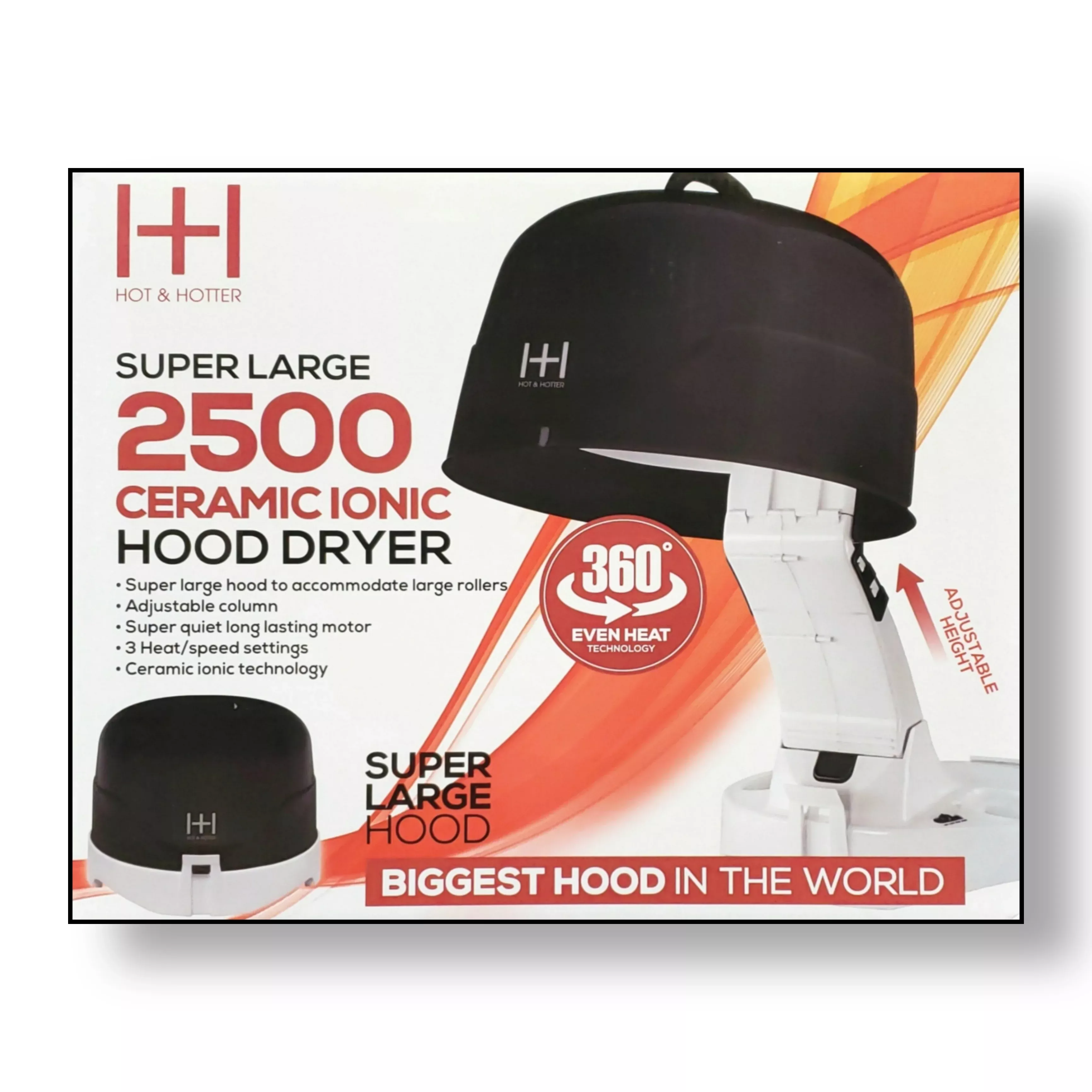 Hot & Hotter 2500 Ceramic Ionic Hood Dryer