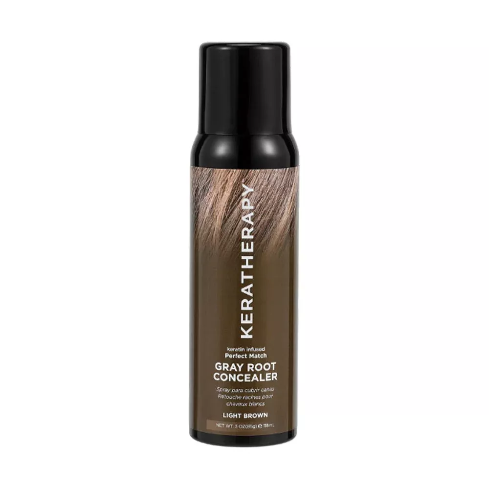 Keratherapy Perfect Match Gray Root Concealer Med/Dark Brown 3 oz