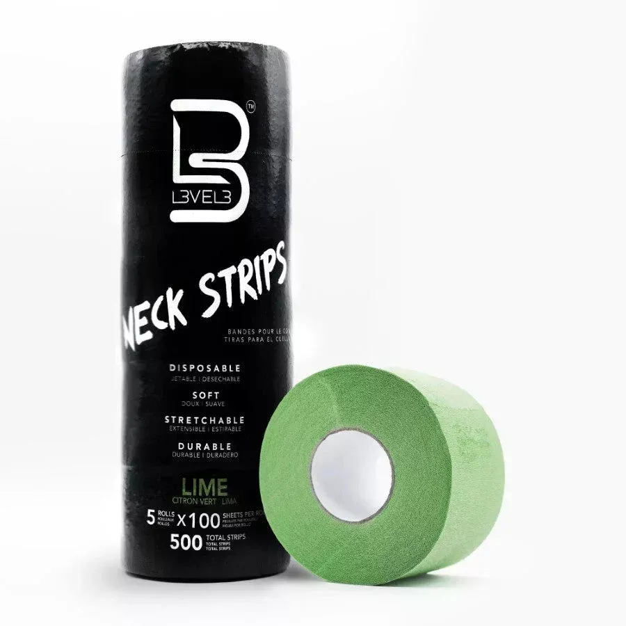 L3VEL3 Lime Neck Strips - 5 Rolls100 Strips/Roll
