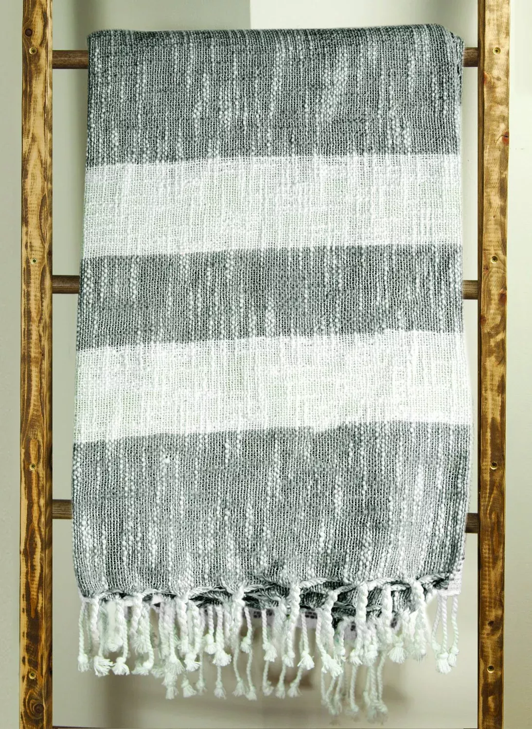 MANUAL WOODWORKERS STRIPE THROW - GRAY