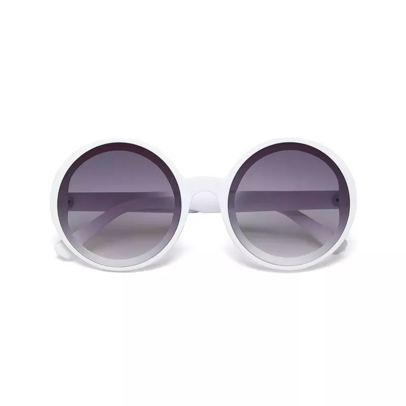 MONICA ROUND SUNGLASSES - Optical White