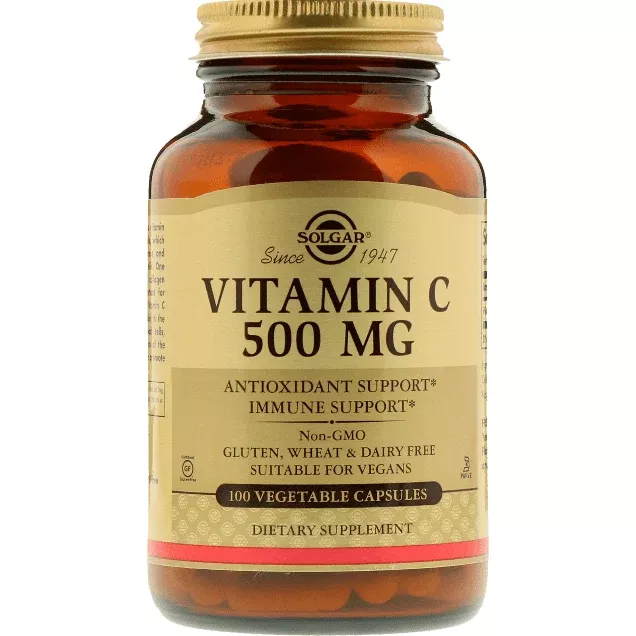 Solgar Vitamin C 500mg 100 Vegetable Capsules