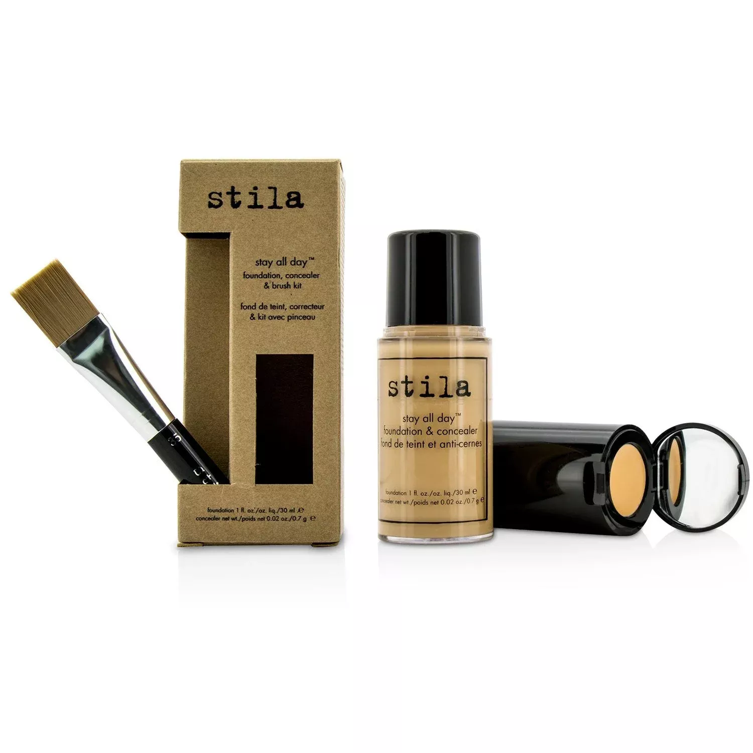 Stila Stay All Day Foundation, Concealer & Brush Kit - # 7 Buff2pcs