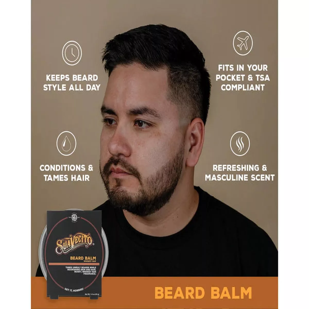 Suavecito Beard Balm Whiskey Bar Fragance