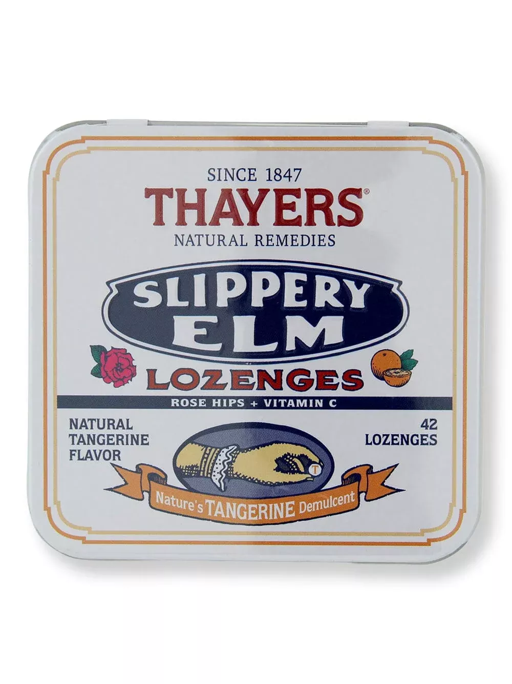 Thayer's Tangerine with Rose Hips Slippery Elm Lozenges