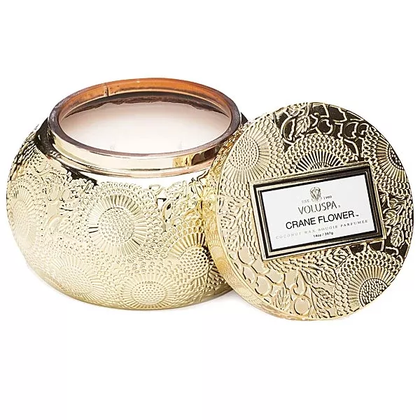 Voluspa Crane Flower Chawan Jar